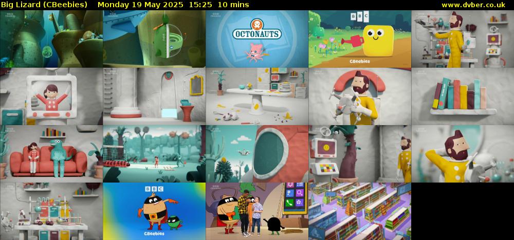 Big Lizard (CBeebies) Monday 19 May 2025 15:25 - 15:35