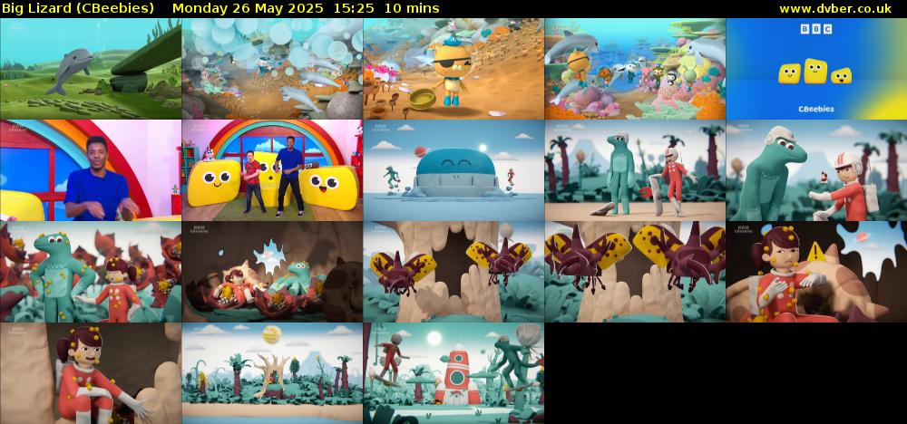 Big Lizard (CBeebies) Monday 26 May 2025 15:25 - 15:35