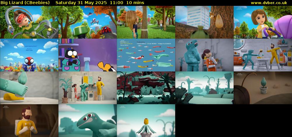 Big Lizard (CBeebies) Saturday 31 May 2025 11:00 - 11:10