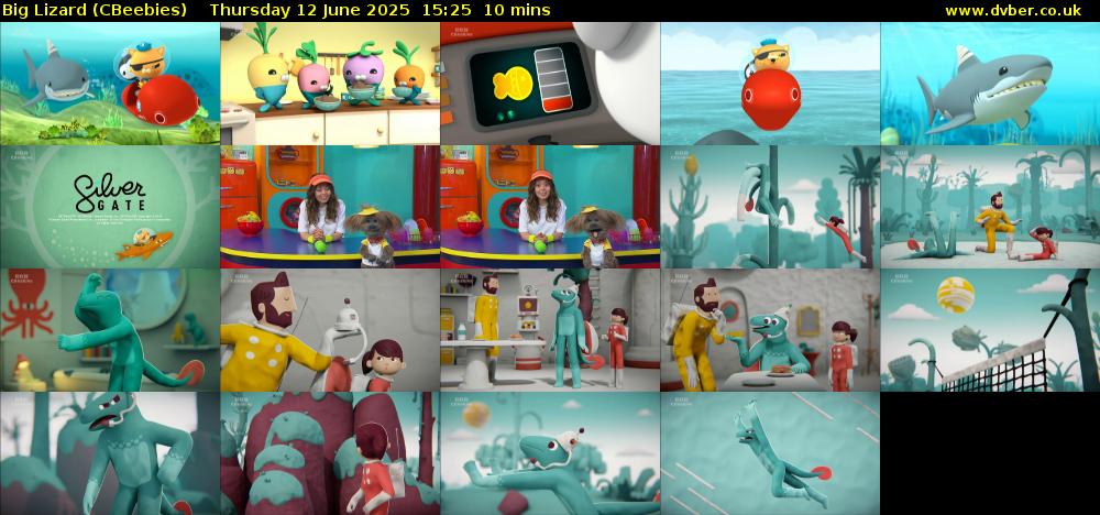 Big Lizard (CBeebies) Thursday 12 June 2025 15:25 - 15:35