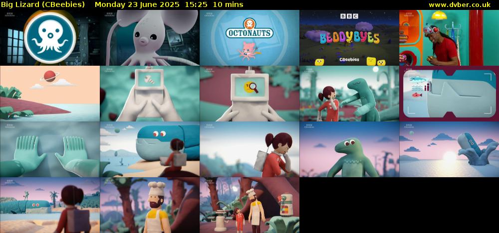 Big Lizard (CBeebies) Monday 23 June 2025 15:25 - 15:35