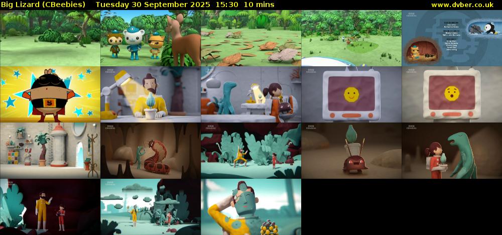 Big Lizard (CBeebies) Tuesday 30 September 2025 15:30 - 15:40