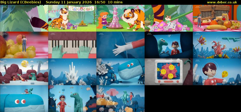 Big Lizard (CBeebies) Sunday 11 January 2026 16:50 - 17:00