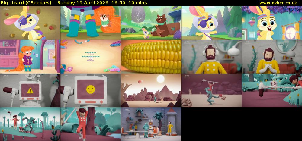 Big Lizard (CBeebies) Sunday 19 April 2026 16:50 - 17:00