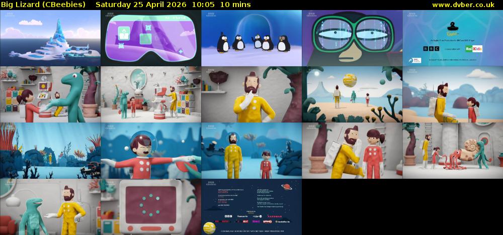 Big Lizard (CBeebies) Saturday 25 April 2026 10:05 - 10:15