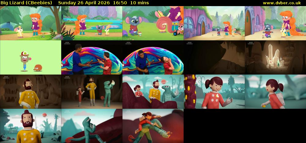 Big Lizard (CBeebies) Sunday 26 April 2026 16:50 - 17:00