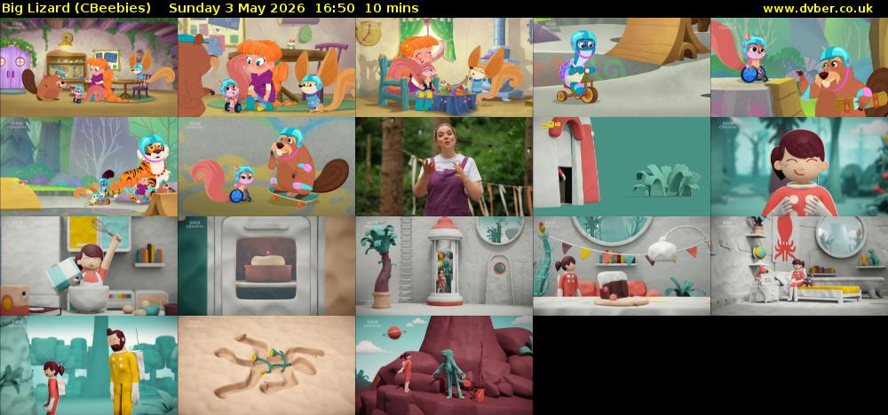 Big Lizard (CBeebies) Sunday 3 May 2026 16:50 - 17:00