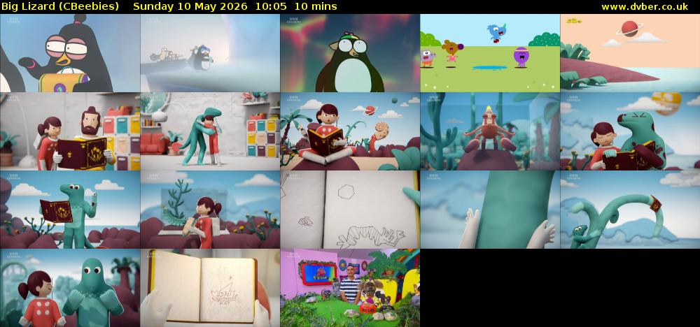 Big Lizard (CBeebies) Sunday 10 May 2026 10:05 - 10:15