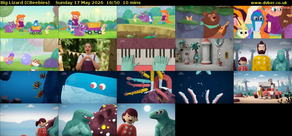 Big Lizard (CBeebies) Sunday 17 May 2026 16:50 - 17:00