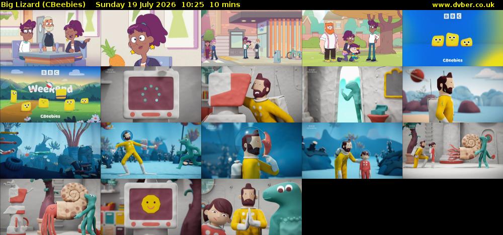 Big Lizard (CBeebies) Sunday 19 July 2026 10:25 - 10:35