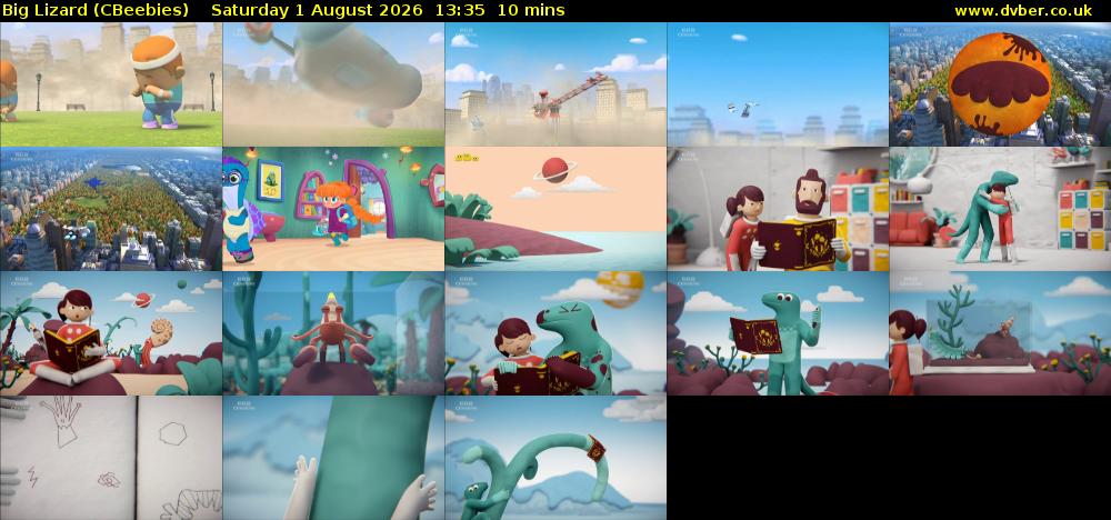 Big Lizard (CBeebies) Saturday 1 August 2026 13:35 - 13:45