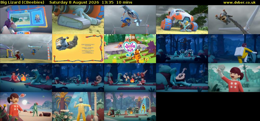 Big Lizard (CBeebies) Saturday 8 August 2026 13:35 - 13:45