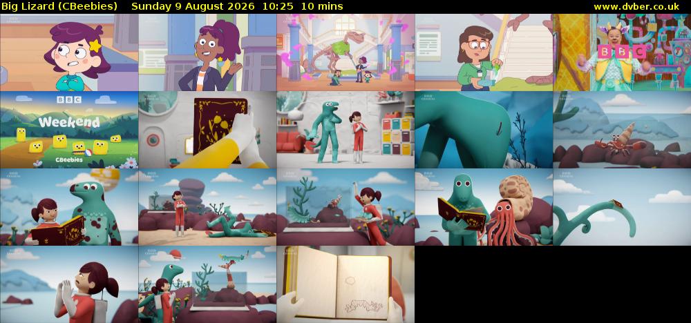 Big Lizard (CBeebies) Sunday 9 August 2026 10:25 - 10:35