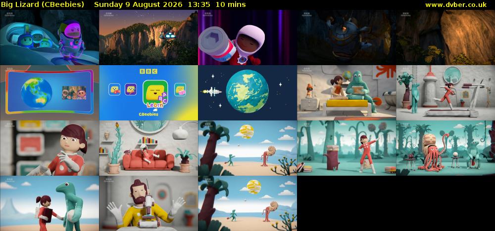 Big Lizard (CBeebies) Sunday 9 August 2026 13:35 - 13:45