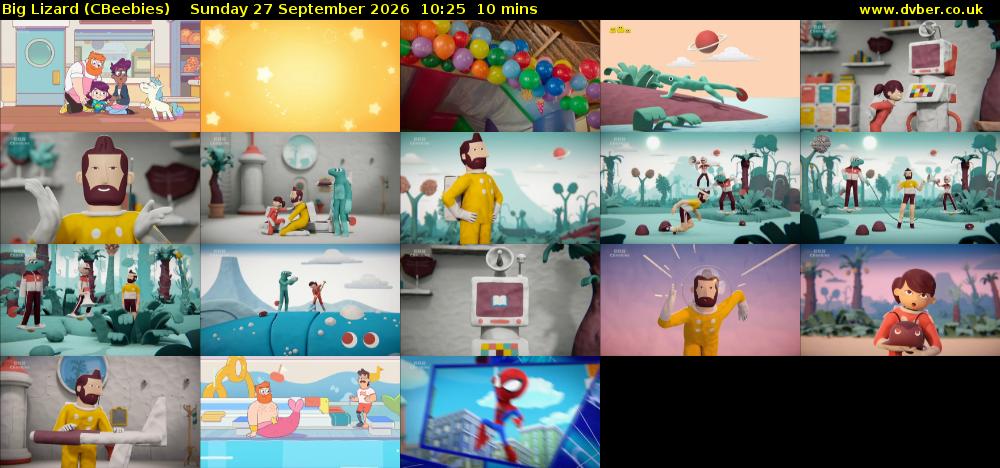 Big Lizard (CBeebies) Sunday 27 September 2026 10:25 - 10:35