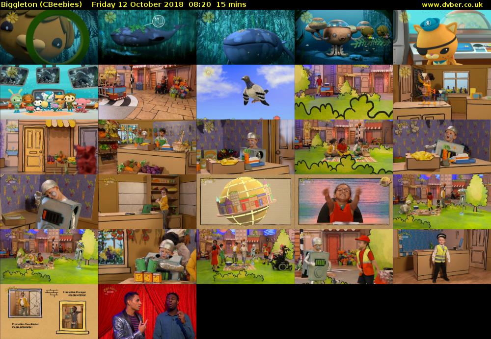 Biggleton (CBeebies) Friday 12 October 2018 08:20 - 08:35