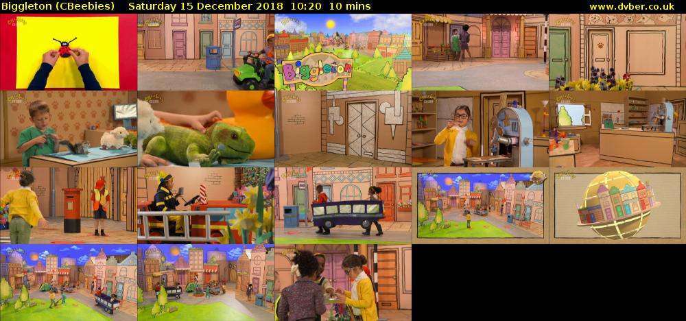 Biggleton (CBeebies) Saturday 15 December 2018 10:20 - 10:30