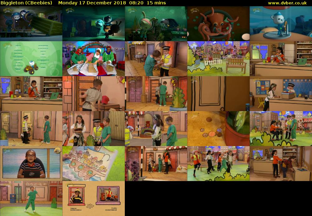 Biggleton (CBeebies) Monday 17 December 2018 08:20 - 08:35