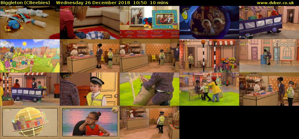 Biggleton (CBeebies) Wednesday 26 December 2018 10:50 - 11:00