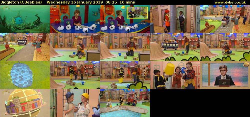 Biggleton (CBeebies) Wednesday 16 January 2019 08:25 - 08:35