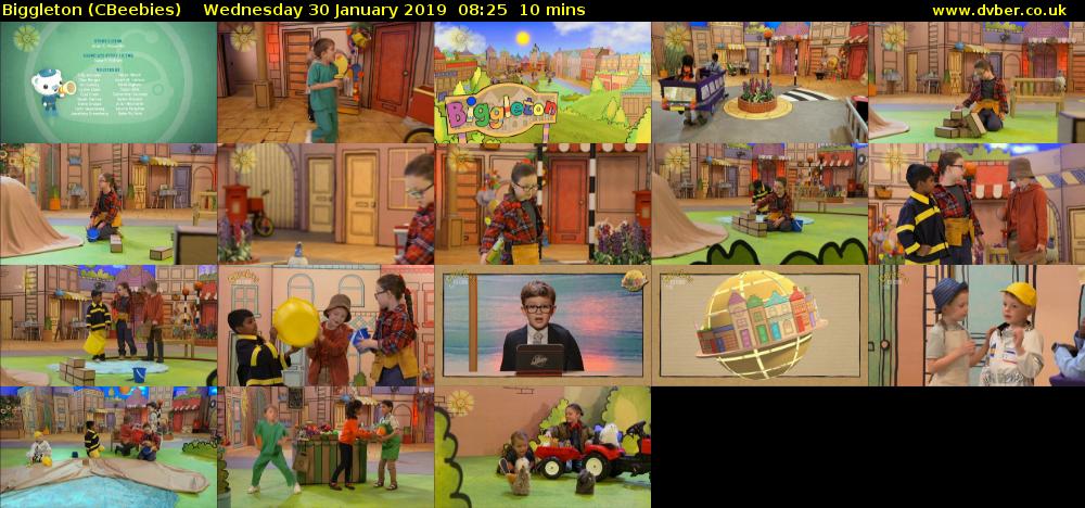 Biggleton (CBeebies) Wednesday 30 January 2019 08:25 - 08:35
