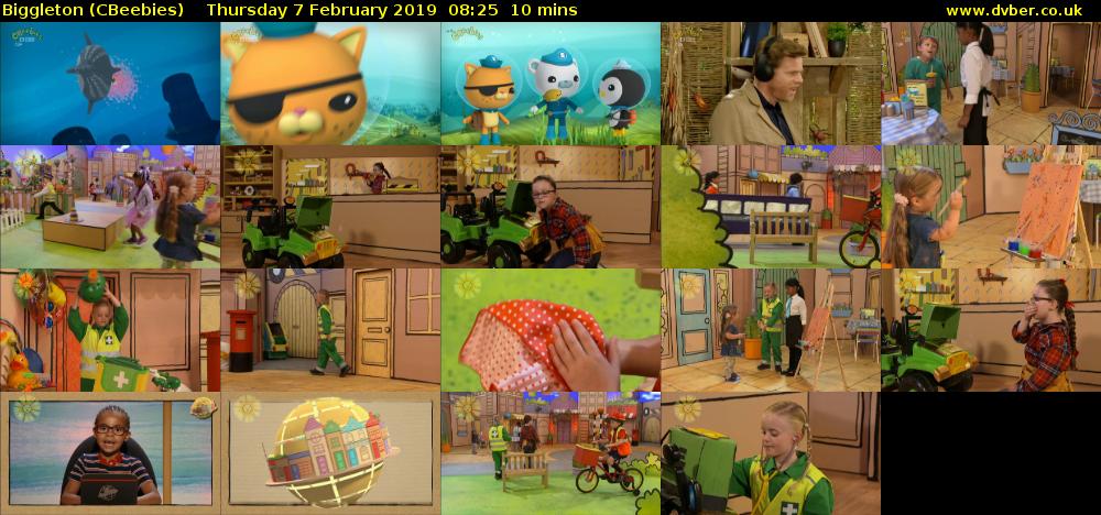 Biggleton (CBeebies) Thursday 7 February 2019 08:25 - 08:35