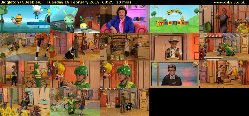 Biggleton (CBeebies) Tuesday 19 February 2019 08:25 - 08:35