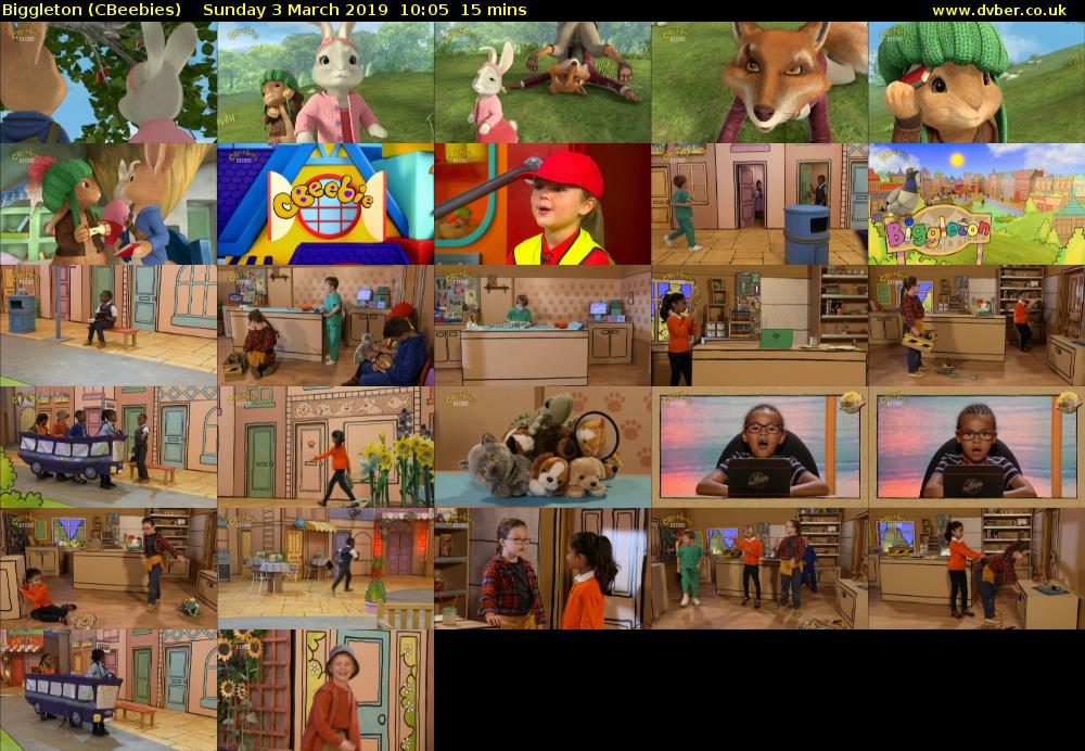 Biggleton (CBeebies) Sunday 3 March 2019 10:05 - 10:20
