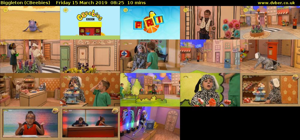 Biggleton (CBeebies) Friday 15 March 2019 08:25 - 08:35