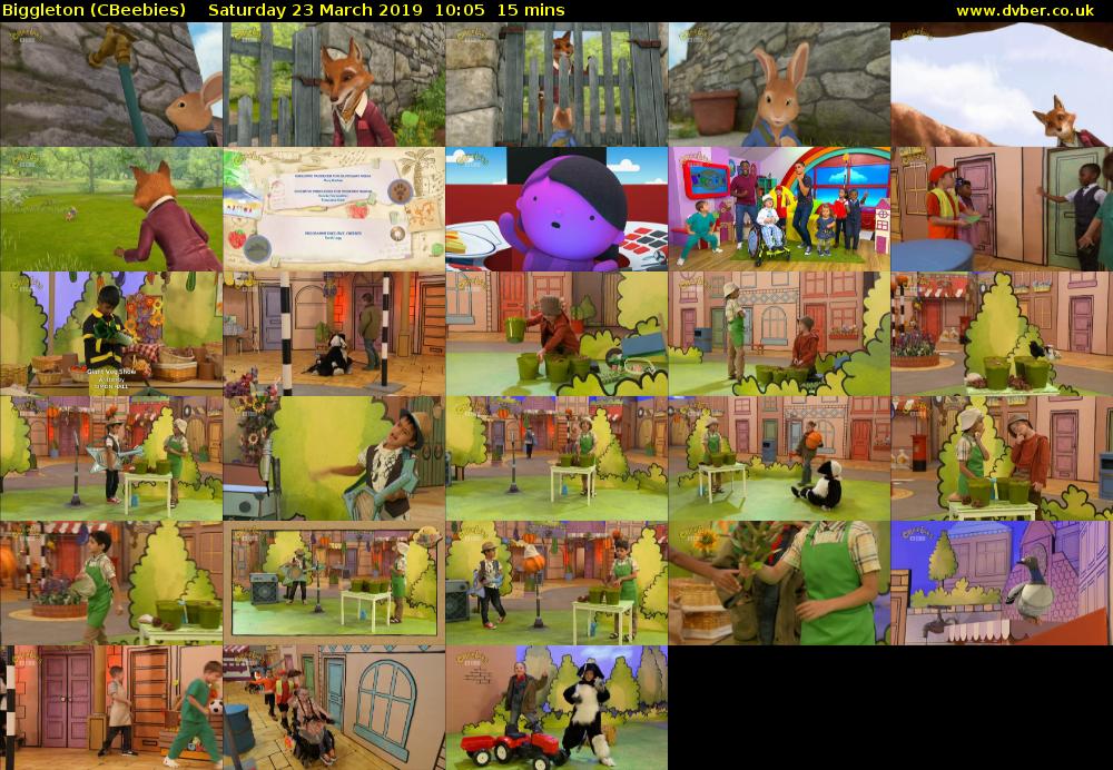 Biggleton (CBeebies) Saturday 23 March 2019 10:05 - 10:20
