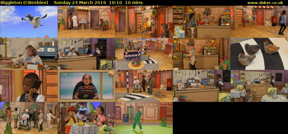 Biggleton (CBeebies) Sunday 24 March 2019 10:10 - 10:20