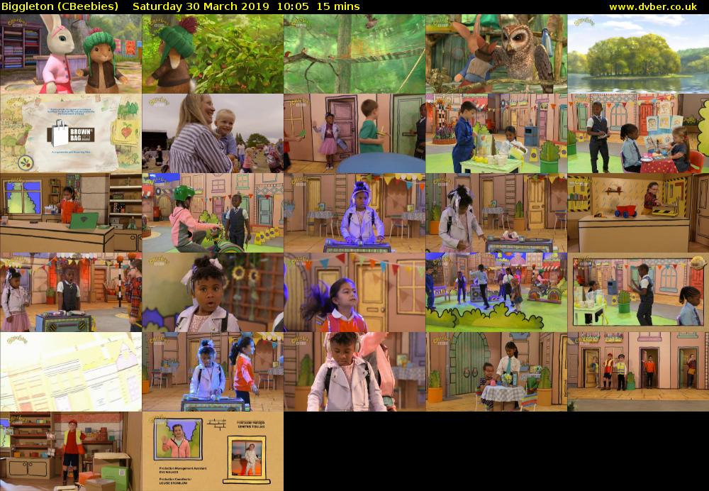 Biggleton (CBeebies) Saturday 30 March 2019 10:05 - 10:20