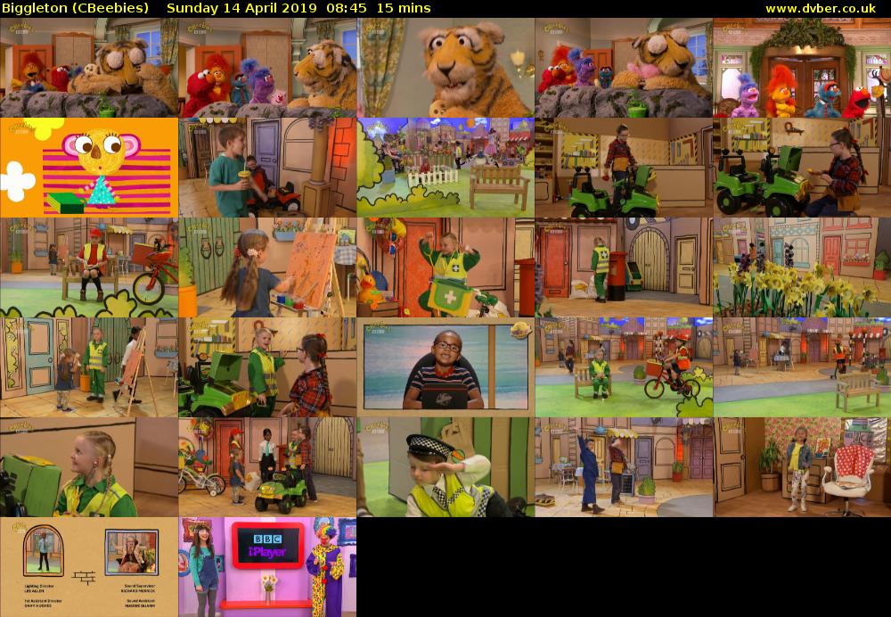Biggleton (CBeebies) Sunday 14 April 2019 08:45 - 09:00