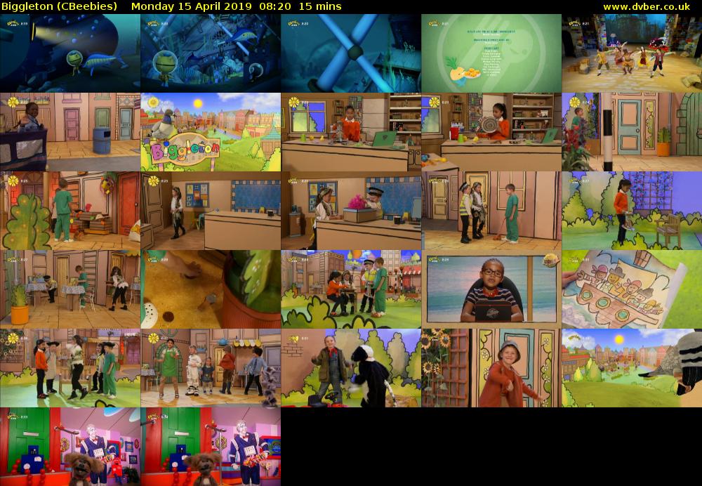 Biggleton (CBeebies) Monday 15 April 2019 08:20 - 08:35