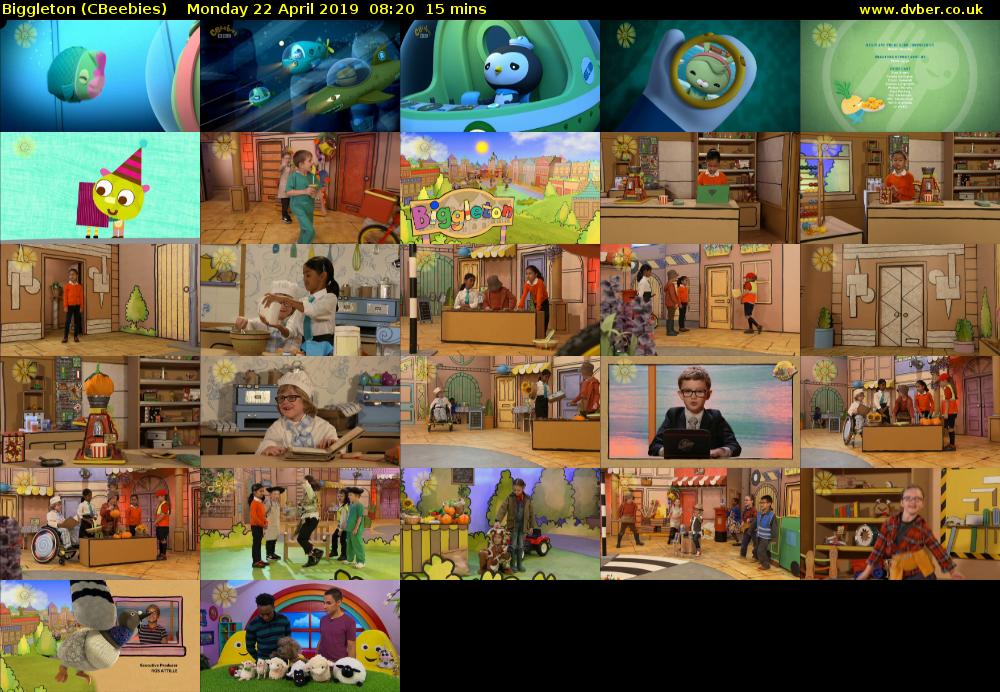 Biggleton (CBeebies) Monday 22 April 2019 08:20 - 08:35
