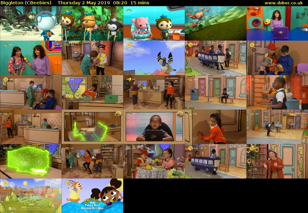 Biggleton (CBeebies) Thursday 2 May 2019 08:20 - 08:35