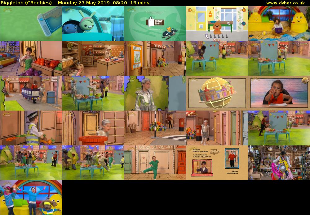 Biggleton (CBeebies) Monday 27 May 2019 08:20 - 08:35