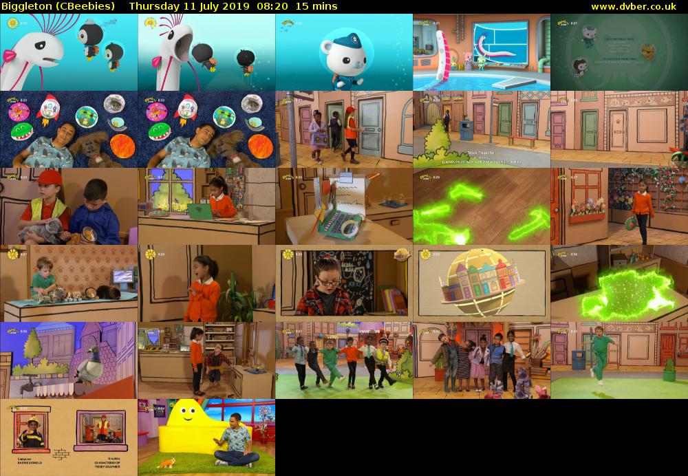 Biggleton (CBeebies) Thursday 11 July 2019 08:20 - 08:35