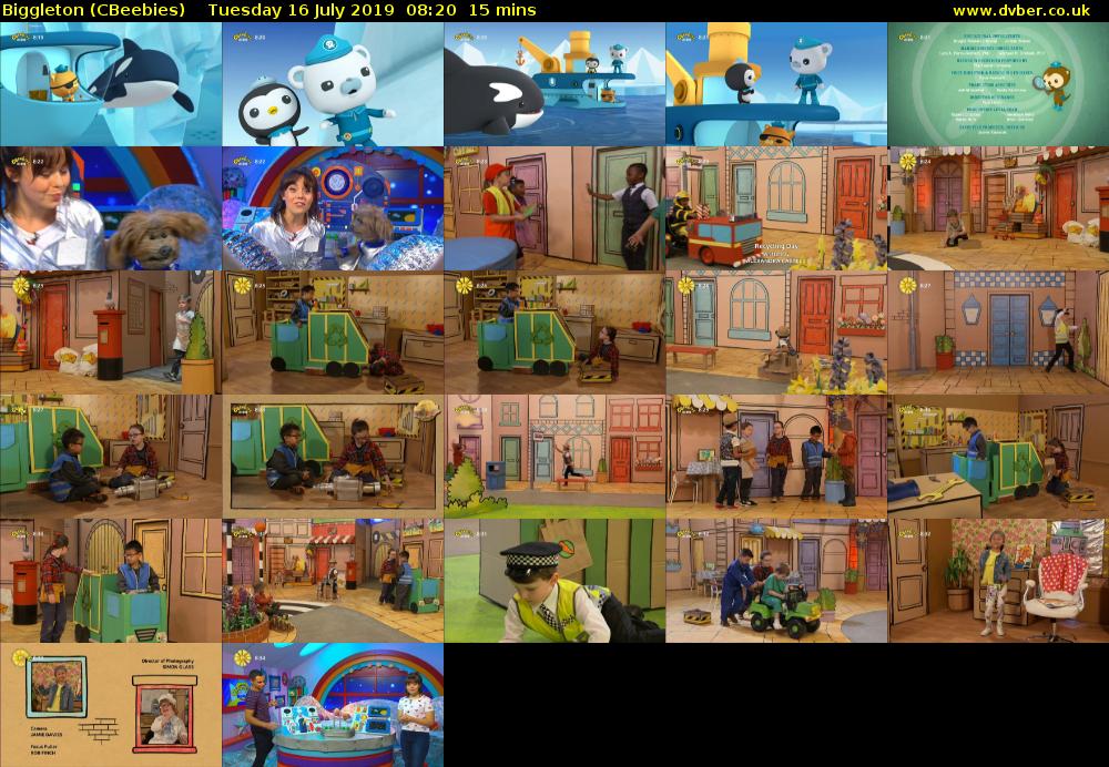 Biggleton (CBeebies) Tuesday 16 July 2019 08:20 - 08:35
