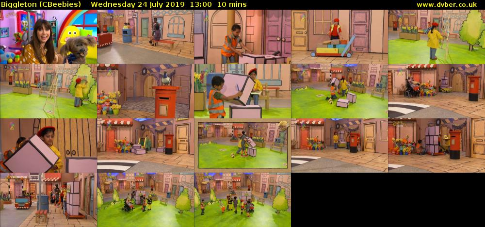 Biggleton (CBeebies) Wednesday 24 July 2019 13:00 - 13:10