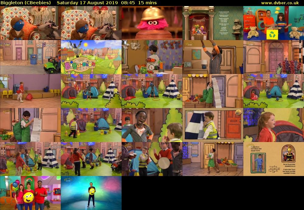 Biggleton (CBeebies) Saturday 17 August 2019 08:45 - 09:00