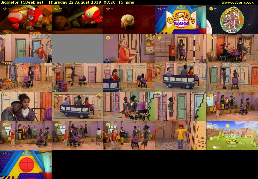 Biggleton (CBeebies) Thursday 22 August 2019 08:20 - 08:35