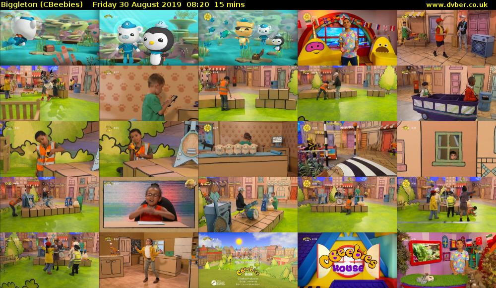 Biggleton (CBeebies) Friday 30 August 2019 08:20 - 08:35