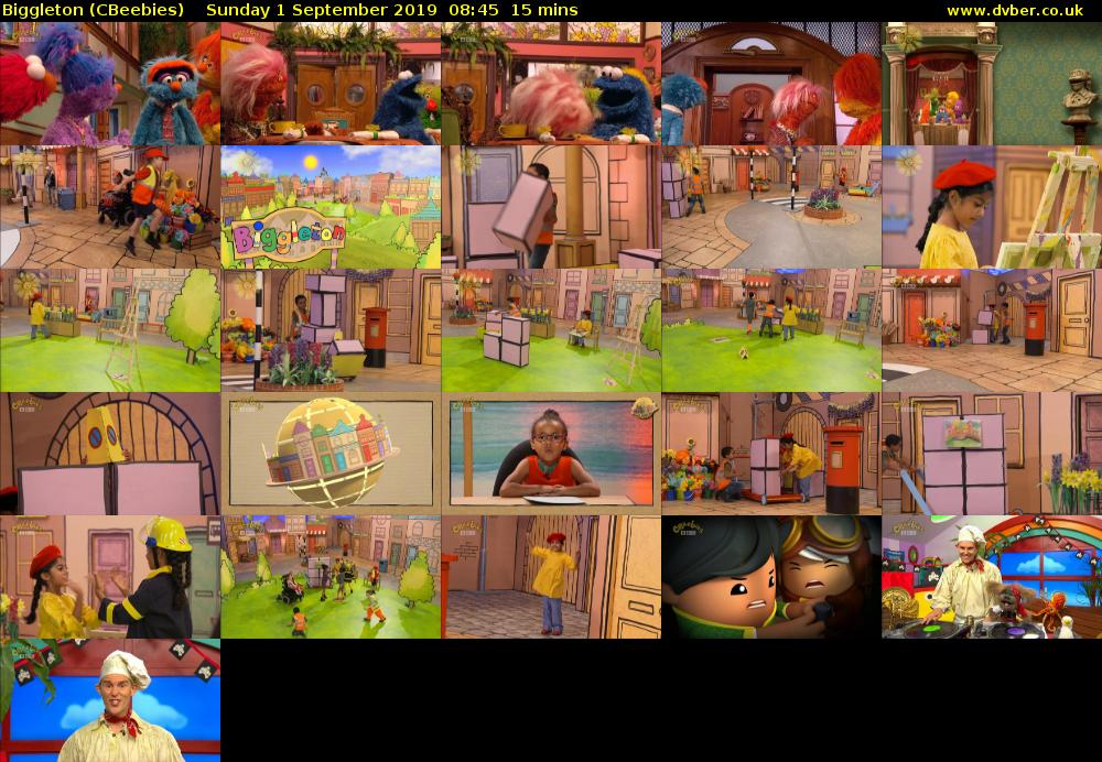 Biggleton (CBeebies) Sunday 1 September 2019 08:45 - 09:00