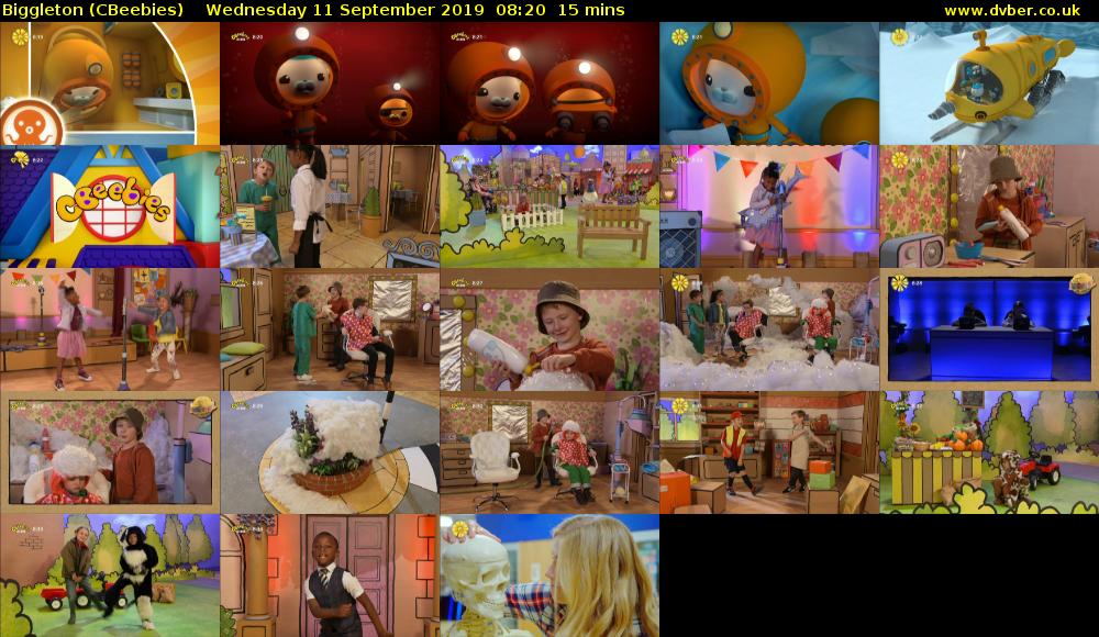 Biggleton (CBeebies) Wednesday 11 September 2019 08:20 - 08:35