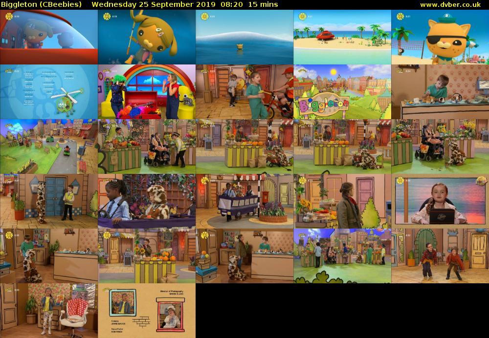 Biggleton (CBeebies) Wednesday 25 September 2019 08:20 - 08:35