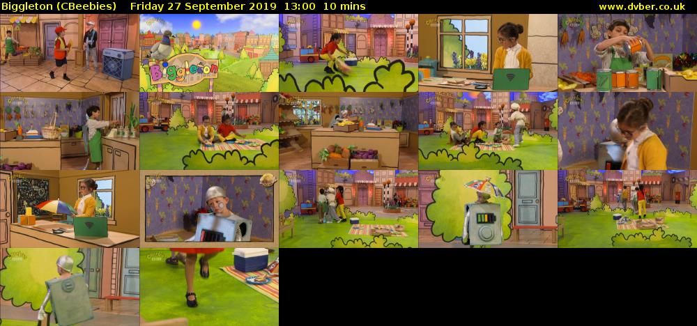 Biggleton (CBeebies) Friday 27 September 2019 13:00 - 13:10
