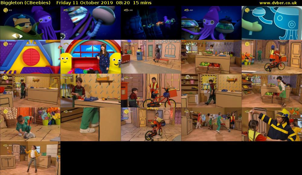 Biggleton (CBeebies) Friday 11 October 2019 08:20 - 08:35