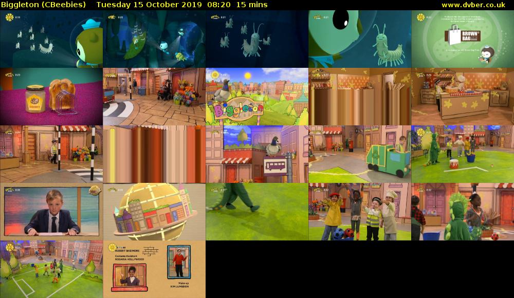 Biggleton (CBeebies) Tuesday 15 October 2019 08:20 - 08:35