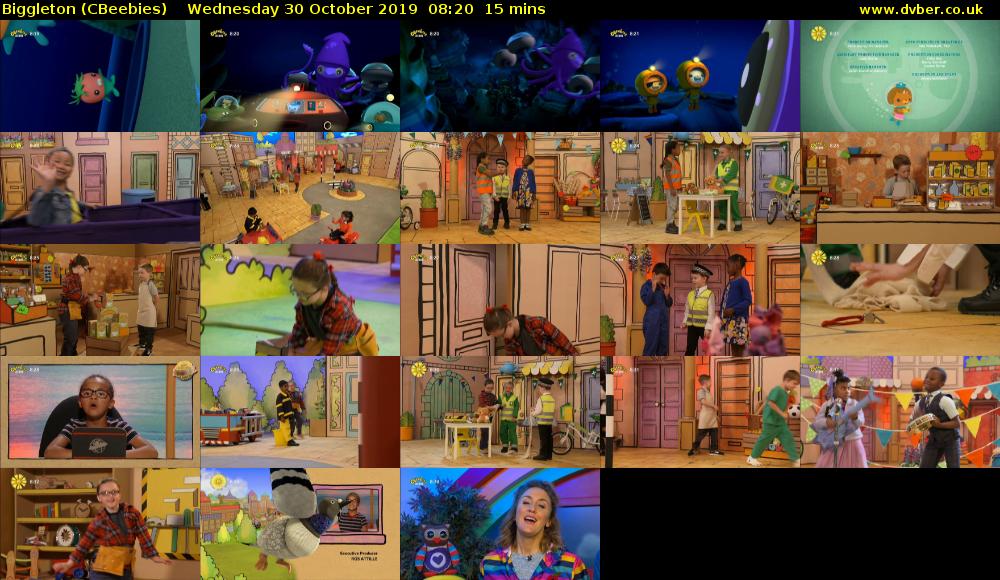 Biggleton (CBeebies) Wednesday 30 October 2019 08:20 - 08:35
